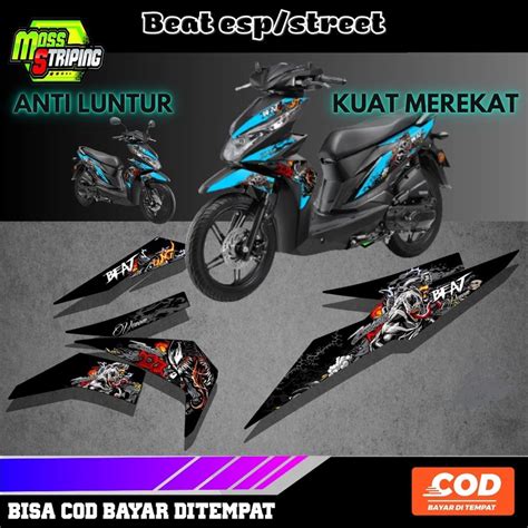 Jual Striping Stiker Lis Decal Motor Honda Beat Esp Street 2016 2107