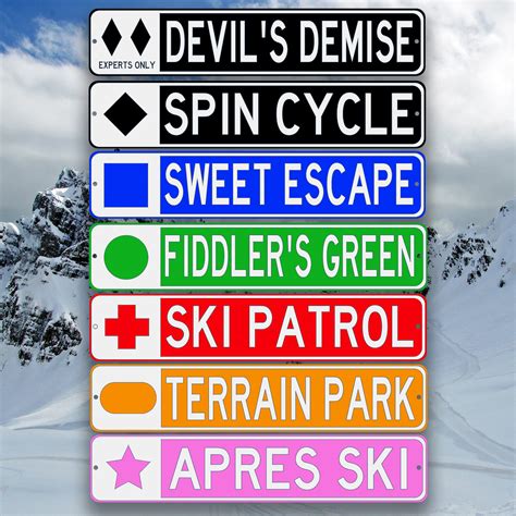 Custom Replica Ski Run Signs – YGK3D