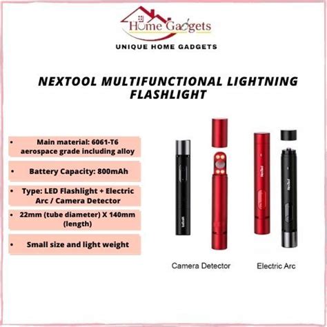 Nextool Multifunction Electric Arc Led Flashlight With Sound Light