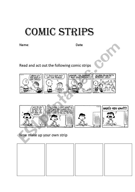 Comic Esl Worksheet By Pmarti47