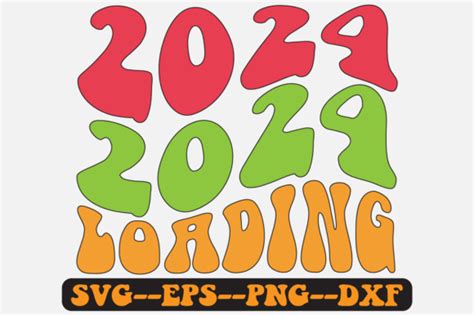 2024 Loading Groovy Retro Svg Design Graphic By Fallensvgworld