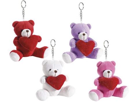 Orsetto Portachiavi In Peluche Con Cuore Imbottito 57 05 87 Art