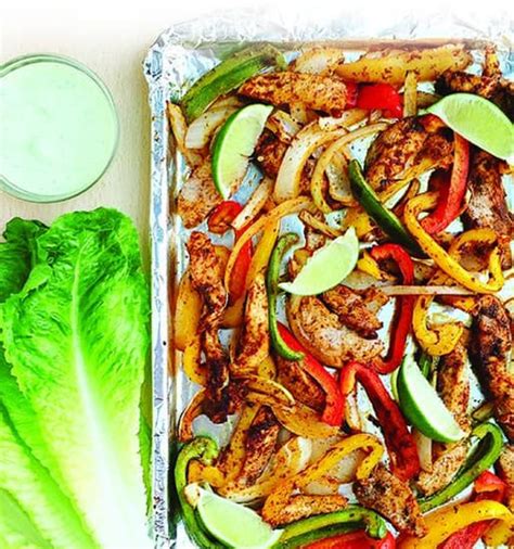 Lean And Green Sheet Pan Chicken Fajita Lettuce Wraps Optavia Lean And