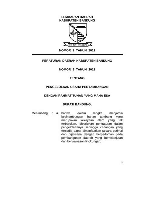 PDF LEMBARAN DAERAH KABUPATEN BANDUNG NOMOR 9 3 Wilayah Atau