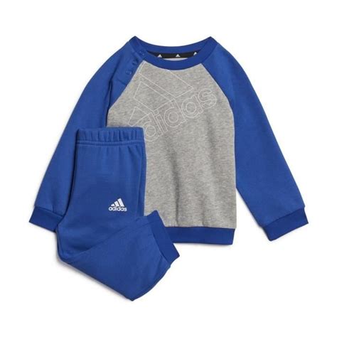 Surv Tements B B Mixte Adidas Essentials Gris Bleu Manches Longues