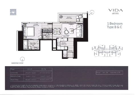 Floor Plans - Vida Residences Dubai Marina