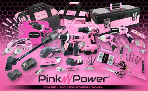 Amazon Pink Power Pink Drill Set For Women 20V Cordless Drill