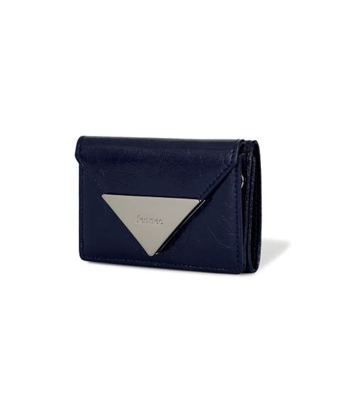 MUSINSA Fennec CRINKLE TRIANGLE TRIPLE WALLET D NAVY BLUE