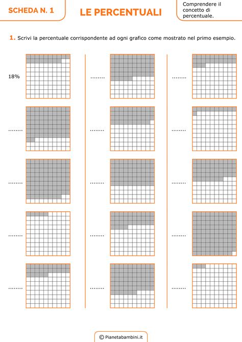 Esercizi Sulle Percentuali Da Stampare Per La Scuola Primaria