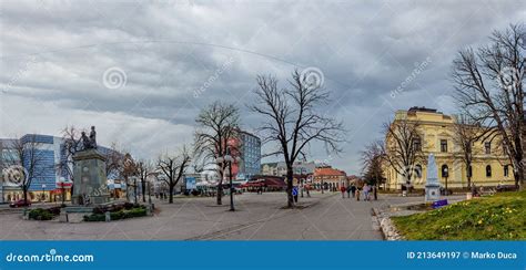 Wide Panoramic Image Of Zajecar City In Eastern Serbia Editorial