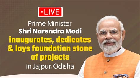 Live Pm Modi Inaugurates Dedicates Lays Foundation Stone Of