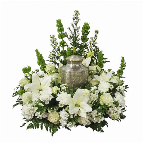 Urn Wreath - All White :: Ashland Addison Florist Co.