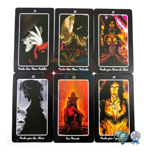 Baralho Tarot Especial Exú Pomba Gira Guardiões 24 Cartas Nf