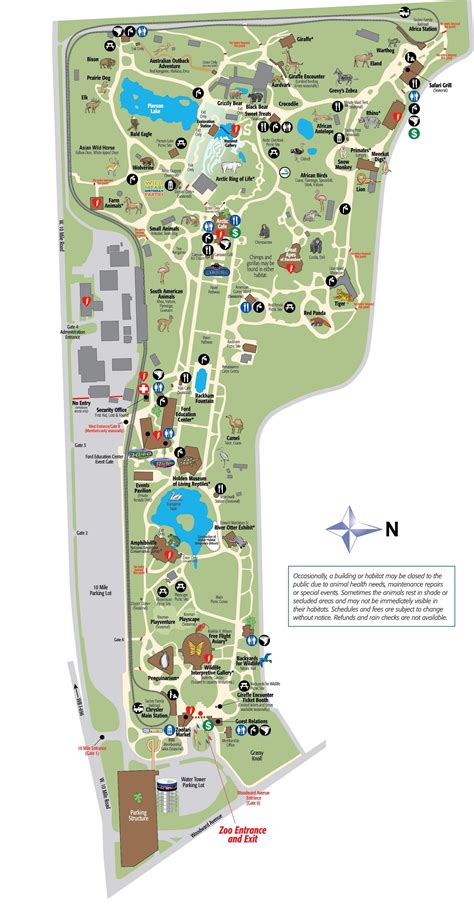 Detroit Zoo Map Plan Zoo Map Detroit Zoo Zoo