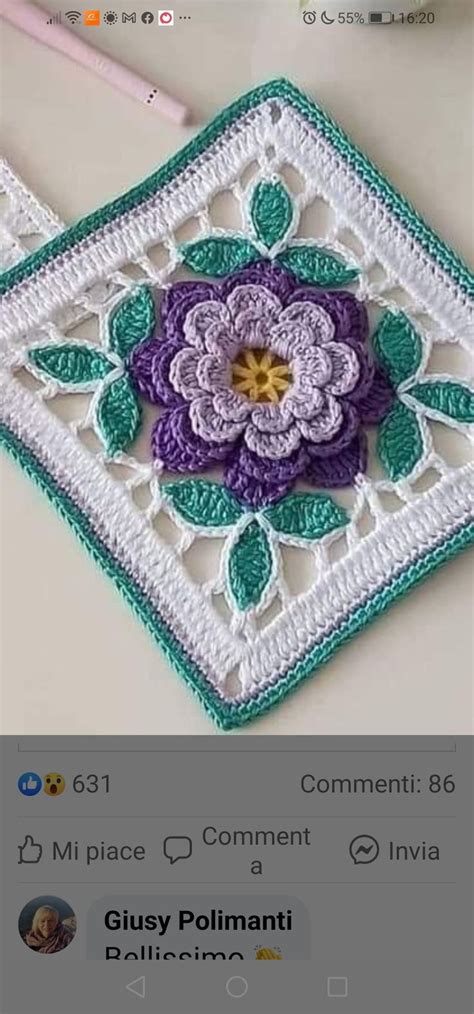 Pin Di Vardit Dafni Su Crochet Granny Square Patterns Quadrati