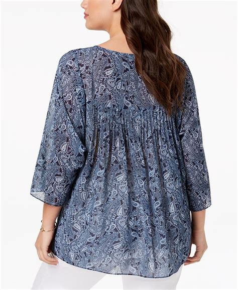 Michael Kors Plus Size Paisley Print Tunic Macys