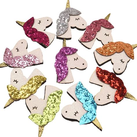 26pcs Boutique Unicorn Patch 4*6cm unicorn Accessories Fashion Headwrap DIY Accessory No ...