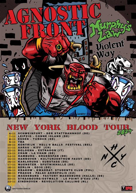 New York Blood Tour Mit Agnostic Front Murphys Law Violent Way