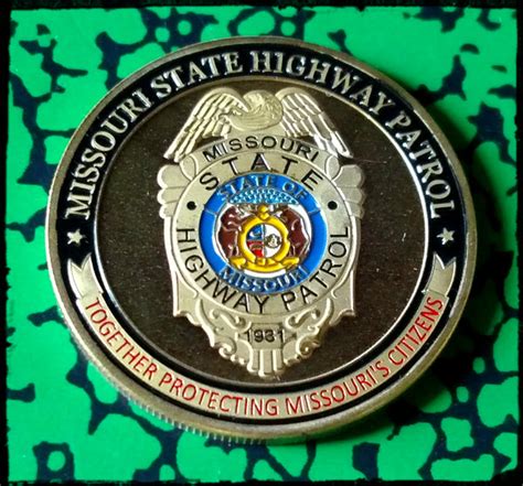 MISSOURI STATE POLICE DEPARTMENT #1282 COLORIZED ART ROUND – Vintage Collections and Imports