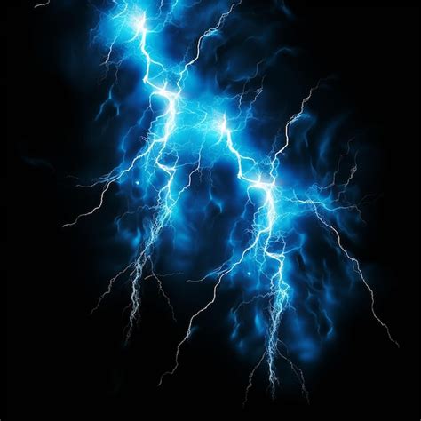 Realistic Electric Energy Explosion Lightning Spark Vector Effect