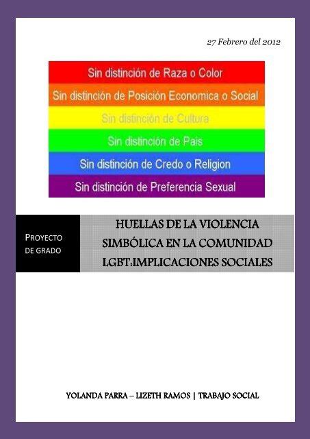 Huellas De La Violencia SimbÃ³lica En La Comunidad Lgbt