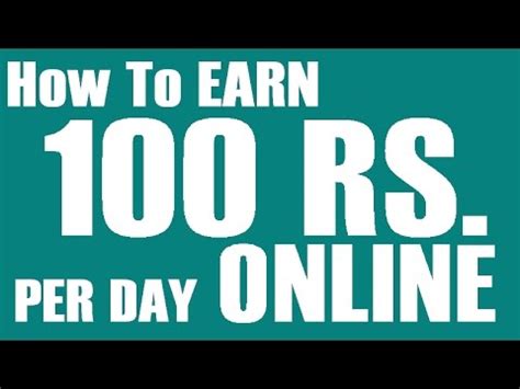 How To Earn Rs Per Day Online Youtube