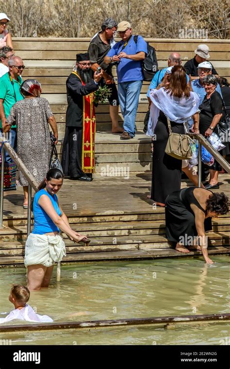 Jordan River Baptism site Stock Photo - Alamy