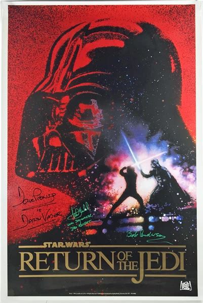 Lot Detail Return Of The Jedi Signed 27 X 40 Movie Poster With