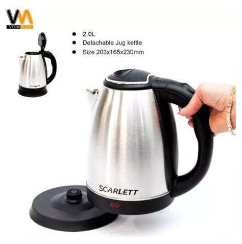 Scarlett Stainless Steel Electric Heat Kettle Liters New Buy Get