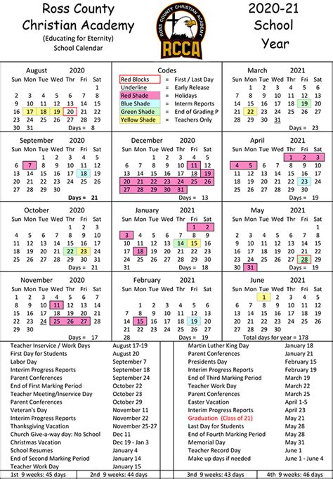 Ohio Virtual Academy Calendar