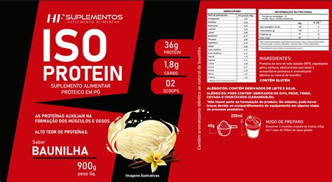 Whey Isolado Protein G Varios Sabores Hf Suplementos Hf Suplementos