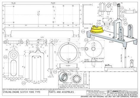 Scotch Yoke Sterling Mechanical Engineering Design Autocad Isometric