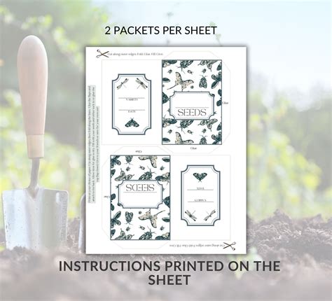 Printable Seed Envelopes DIY Seed Packets Seed Storage Seed Saving ...