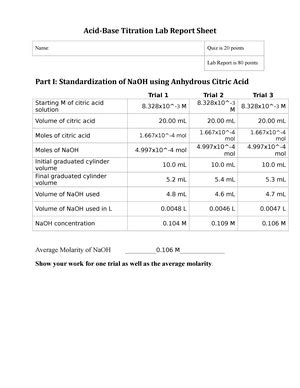 Chem Atomic Spectroscopy Atomic Spectroscopy Lab Report Sheet