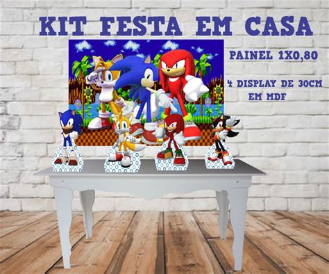 Kit Festa Sonic Painel E Displays Elo7 Produtos Especiais