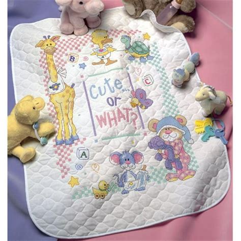 Stamped Embroidery Baby Quilt Kit