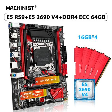 MACHINIST RS9 X99 Motherboard Set LGA 2011 3 Xeon Kit E5 2690 V4