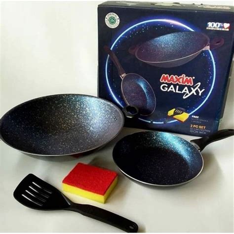 Jual MAXIM MAXIM GALAXY SET WOK 30 CM FRY PAN 22 CM ORIGINAL MAXIM