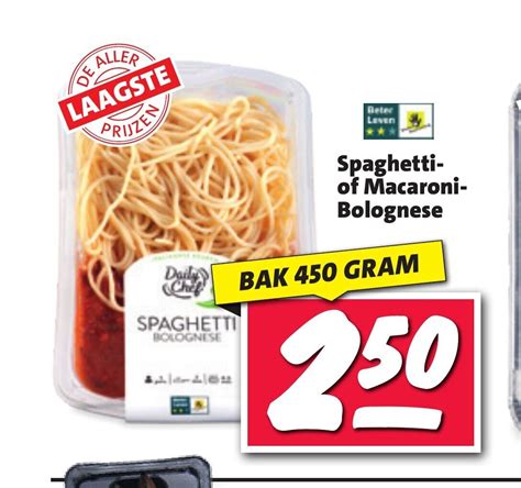 Spaghetti Of Macaroni Bolognese Gram Aanbieding Bij Nettorama