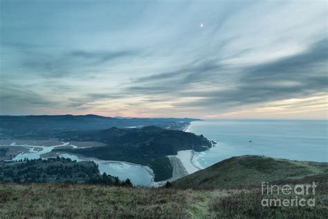 The Moon Above Cascade Head Photograph By Masako Metz Fine Art America