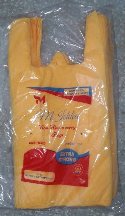 5 Kg Yellow Non Woven W Cut Carry Bag At Rs 160 Kilogram W Cut Non