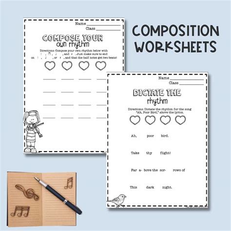 No Prep Half Note Music Worksheets - Aileen's Music Room