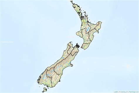 Make Printable New Zealand Maps With Border Masking Cropping Using