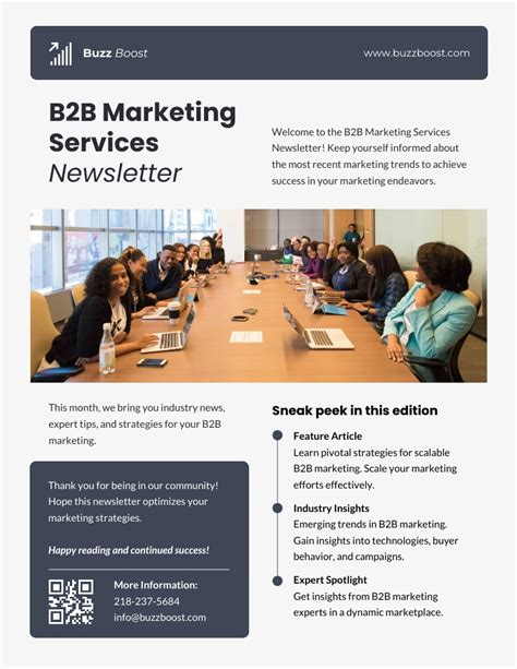 B2b Marketing Services Newsletter Template Venngage