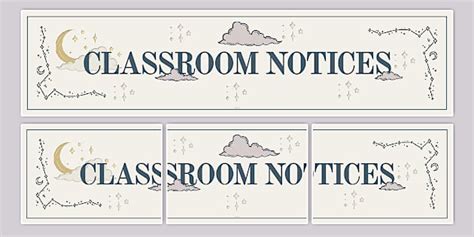 Celestial Themed Classroom Notices Display Banner Twinkl