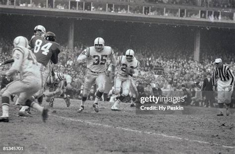 NFL Championship, Baltimore Colts Alan Ameche and Lenny Moore in... News Photo - Getty Images