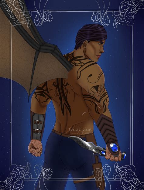 Azriel with Truth-Teller (artwork by me) : r/acotar