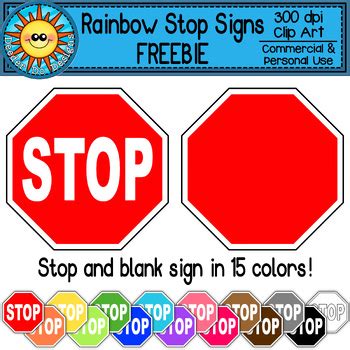 Stop Sign Clipart FREEBIE by Deeder Do Designs | TPT