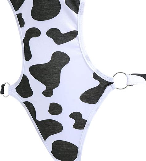 Saleslingerie Milk Cow Lingerie Set Mini Bikini Bra Bodysuit