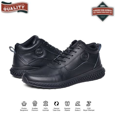 Jual Bradleys Hero Tl Black Sepatu Kulit Formal Kasual Semi Boots